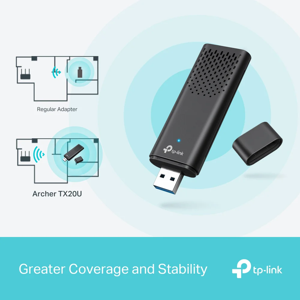 TP-Link AX1800 Dual Band WiFi 6 Wireless USB Adapter (Archer TX20U) - Image 5
