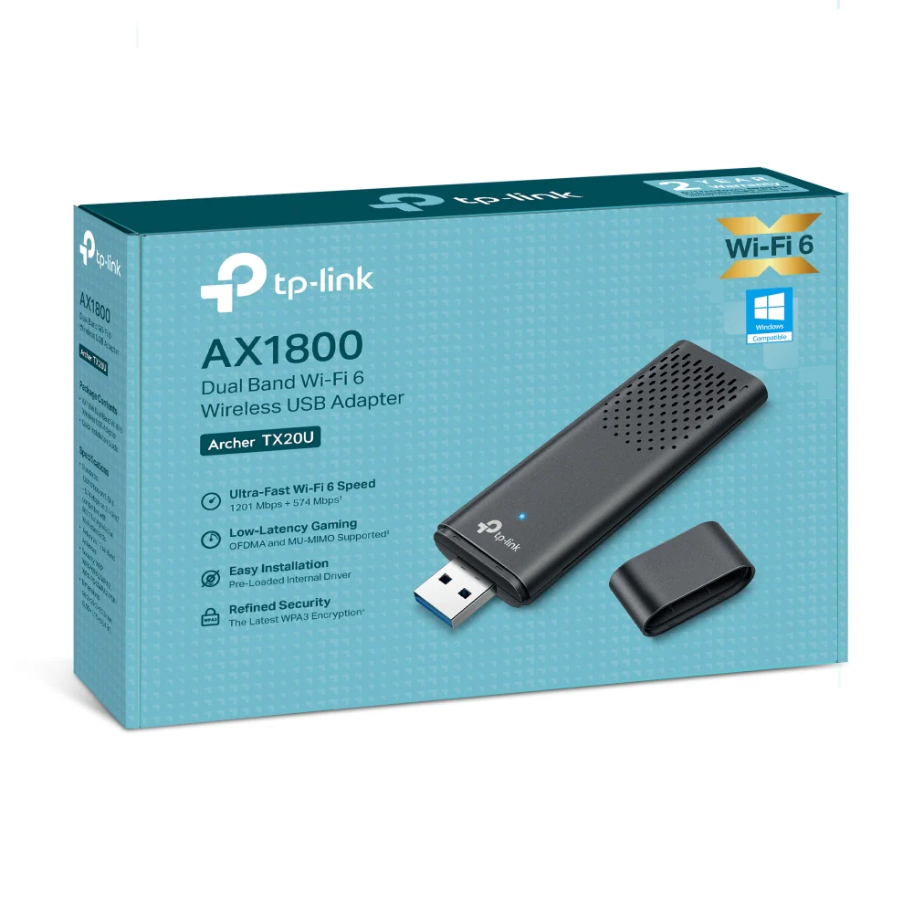 TP-Link AX1800 Dual Band WiFi 6 Wireless USB Adapter (Archer TX20U) - Image 7