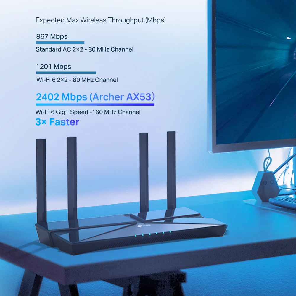 TP-Link AX3000 Dual-Band Gigabit WiFi-6 Router (Archer AX53) - Image 4