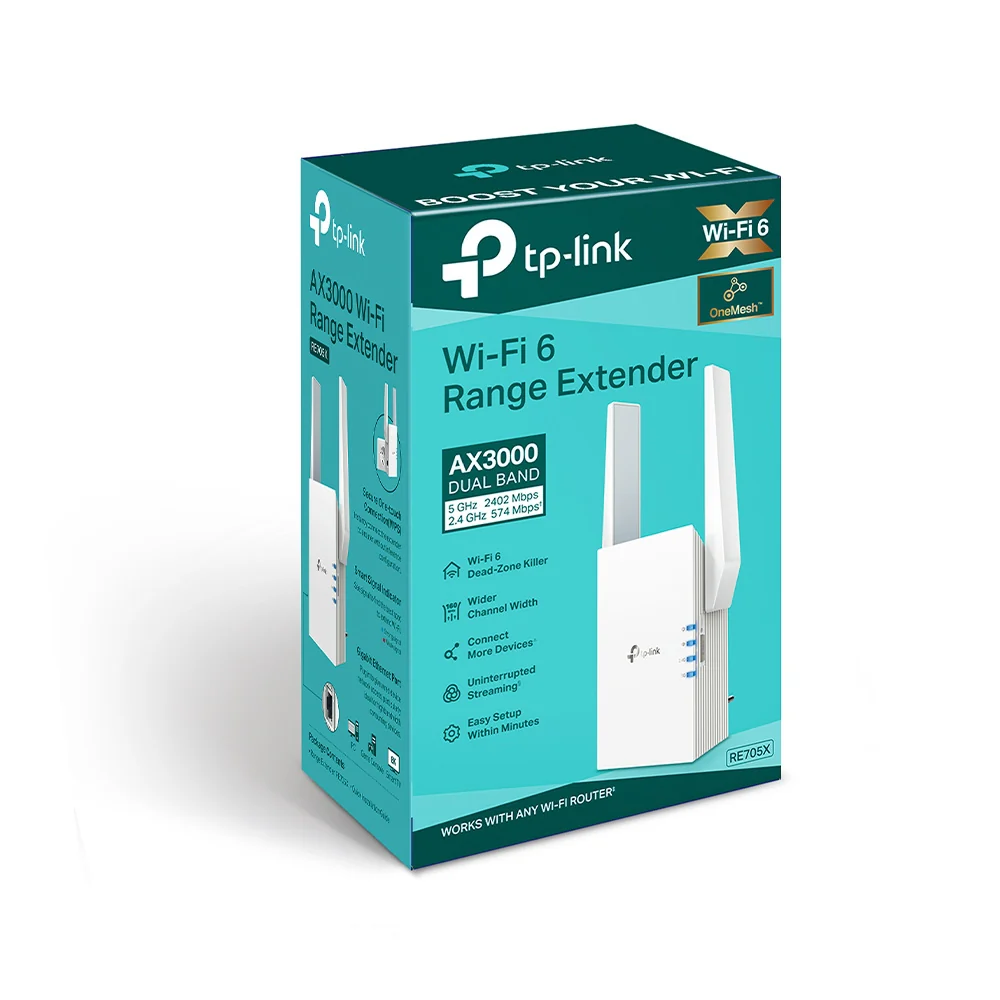 TP-Link AX3000 Dual Band WiFi-6 Range Extender (RE705X) - Image 6