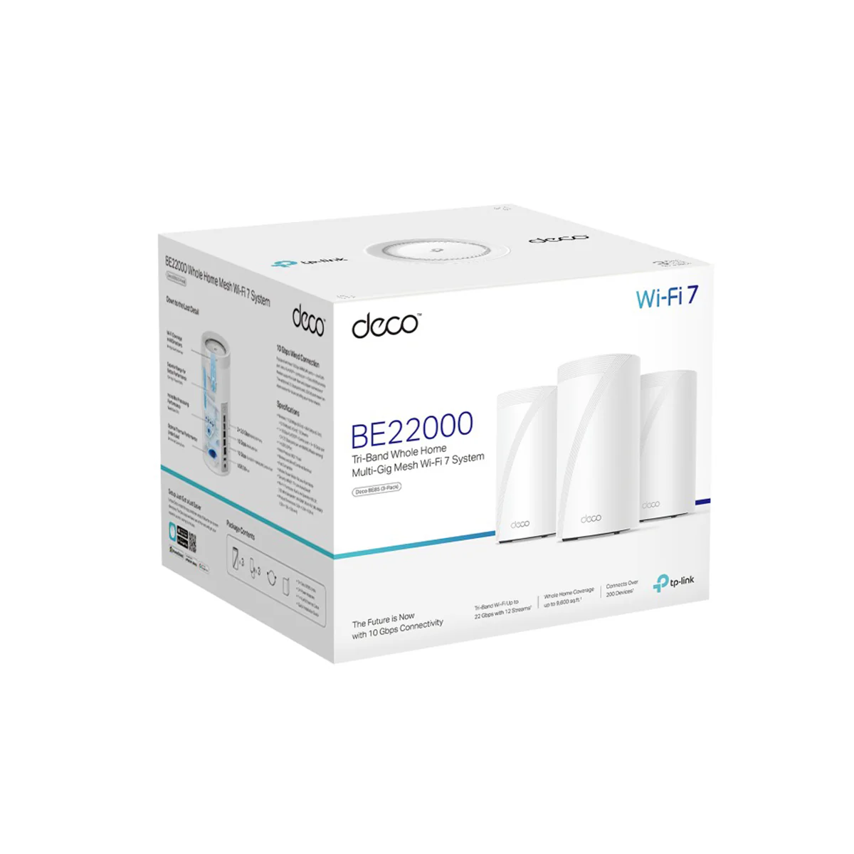 TP-Link Deco BE85 BE22000 Tri-Band Whole Home Mesh WiFi 7 System (1-Pack, 2-Pack, 3-Pack) - Image 7