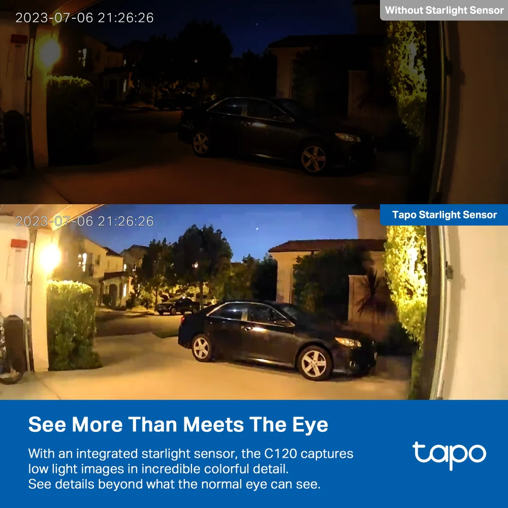TP-Link Tapo C120 2K QHD Indoor/Outdoor Wi-Fi Home Security Camera - Image 8