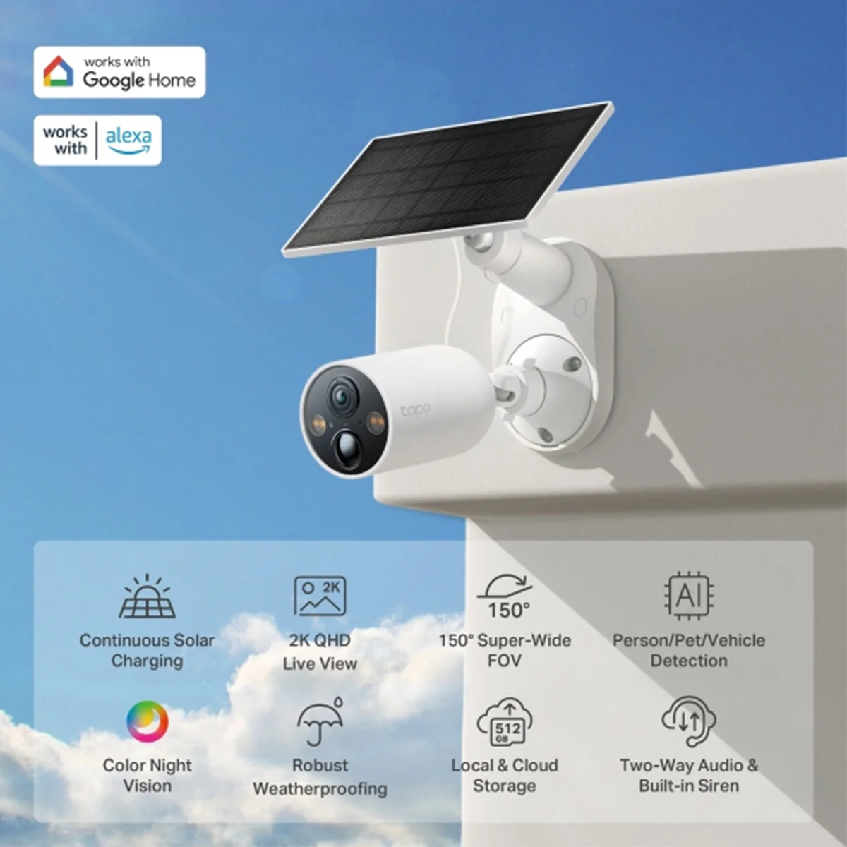 TP-Link Tapo C425 Kit Solar-Powered Security Camera Kit - Image 3