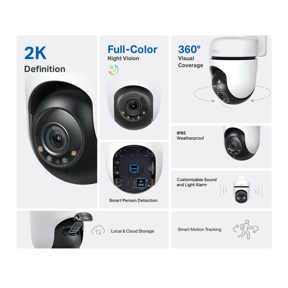 TP-Link Tapo C510W 2K 3MP Outdoor Pan/Tilt Security Wifi Camera - Image 11