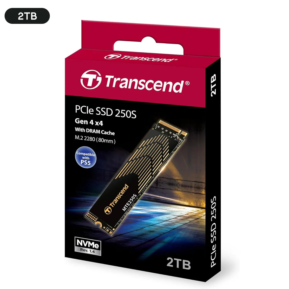 Transcend 250S M.2 2280 NVMe PCIe Gen4 x4 Internal Gaming SSD with Graphene Heatsink - Compatible with PS5 (1TB, 2TB, 4TB) - Image 8