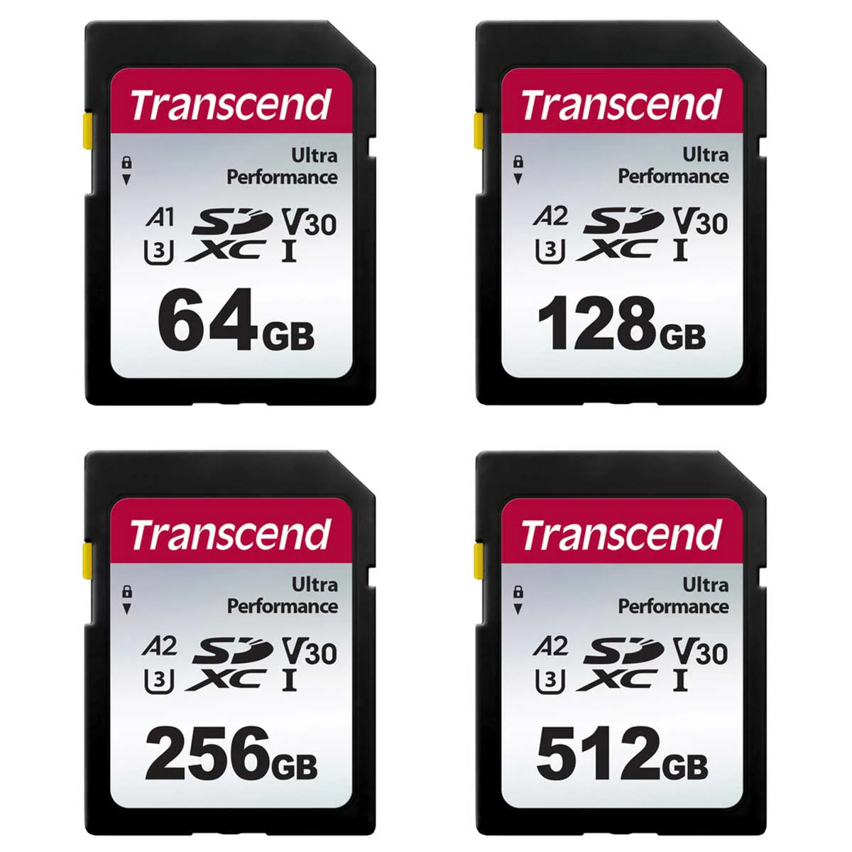 Transcend 340S Ultra Performance SDXC UHS-I U3 V30 A2 160MB/S Read SD Card (64GB, 128GB, 256GB, 512GB)