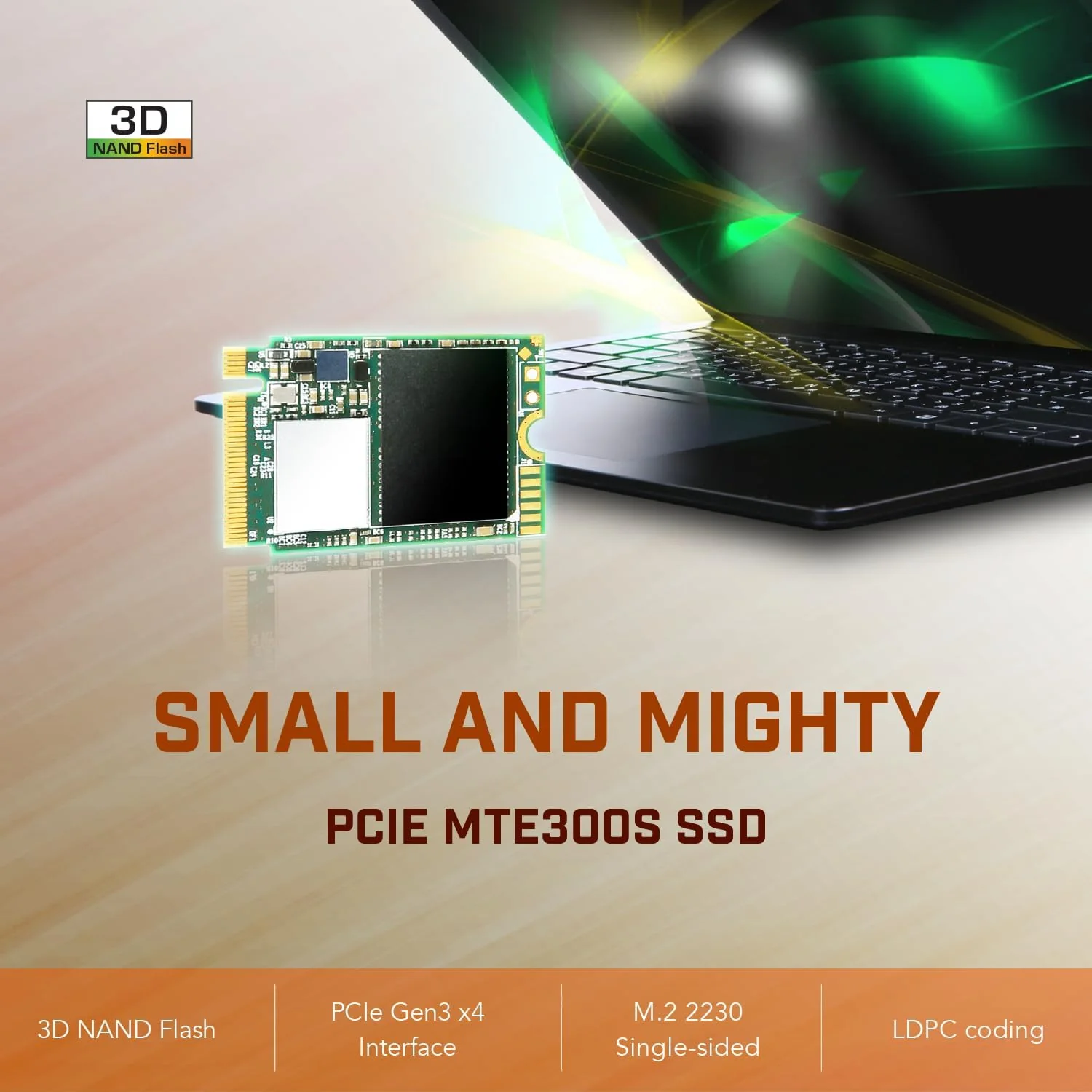 Transcend M.2 2230 PCIE Gen 3 X4 3D NAND NVME SSD (256GB, 512GB, 1TB) (TS256GMTE300S, TS512GMTE300S, TS1TMTE300S) - Image 13