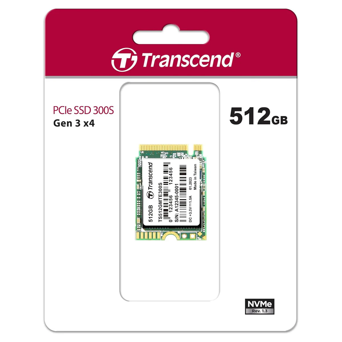 Transcend M.2 2230 PCIE Gen 3 X4 3D NAND NVME SSD (256GB, 512GB, 1TB) (TS256GMTE300S, TS512GMTE300S, TS1TMTE300S) - Image 5