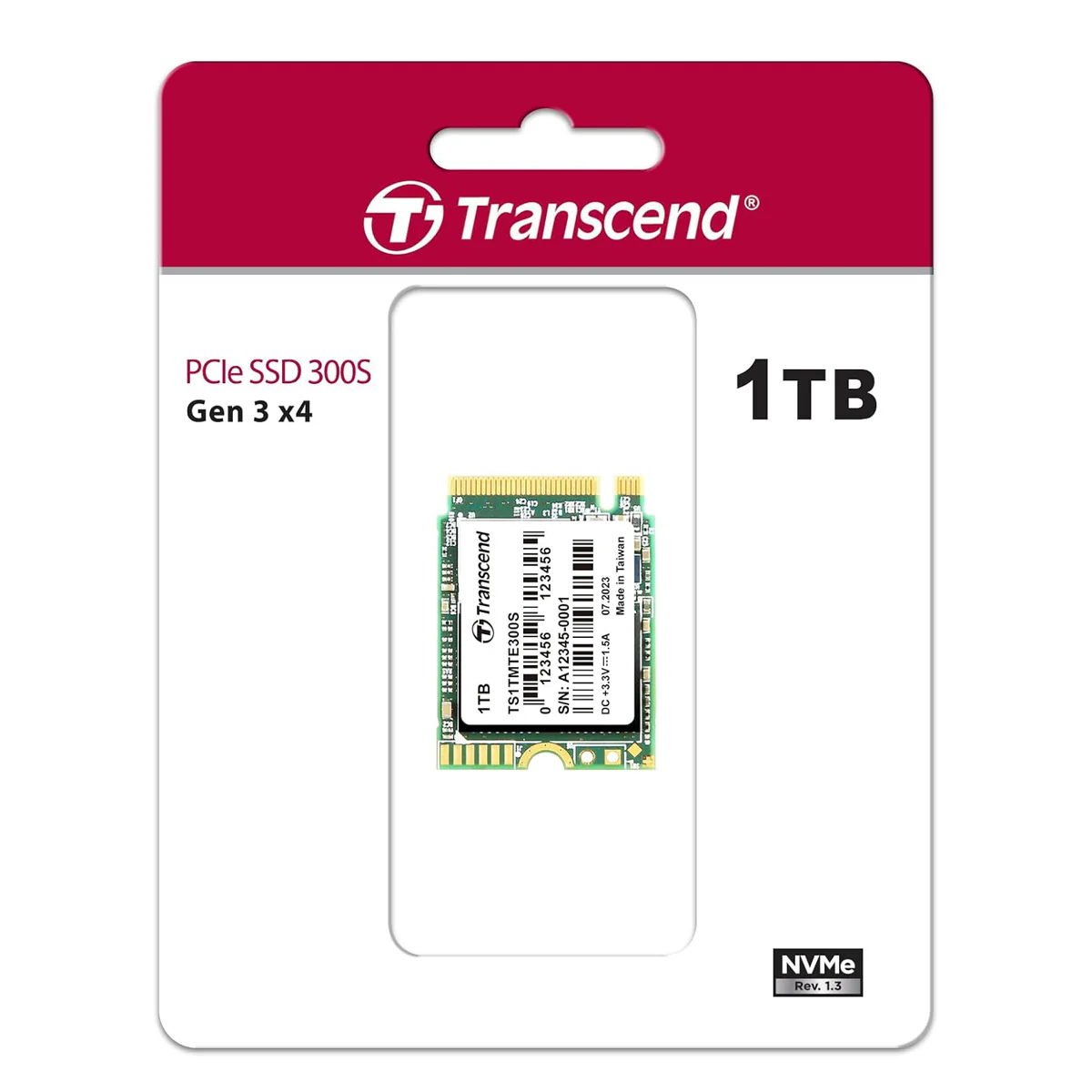 Transcend M.2 2230 PCIE Gen 3 X4 3D NAND NVME SSD (256GB, 512GB, 1TB) (TS256GMTE300S, TS512GMTE300S, TS1TMTE300S) - Image 7