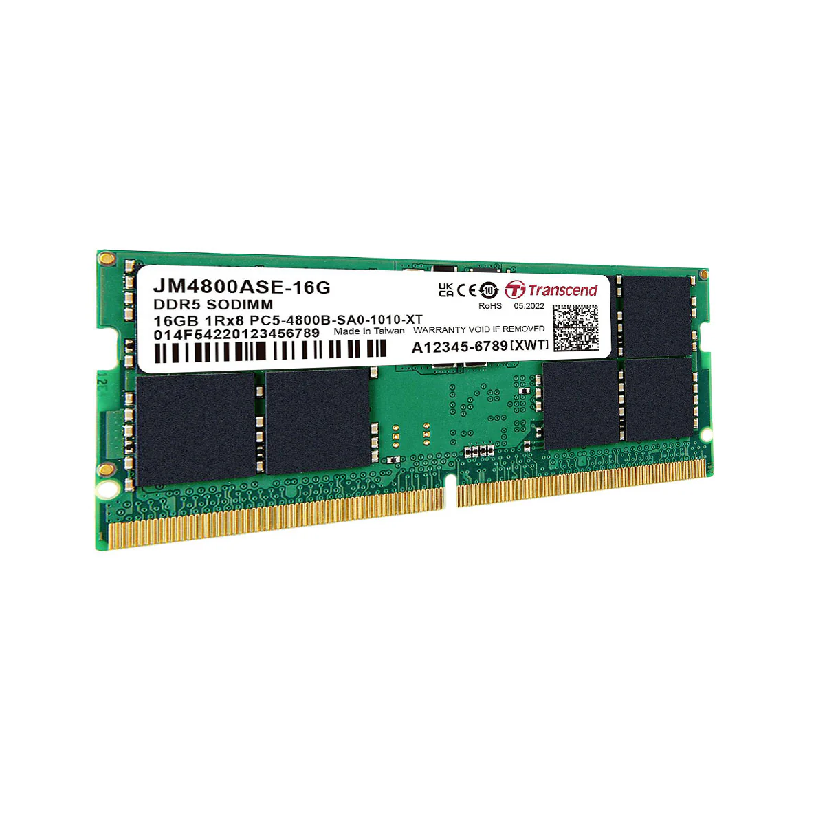 Transcend Jetram 16GB DDR5 4800MHZ CL40 SODIMM (JM4800ASE-16G) - Image 3