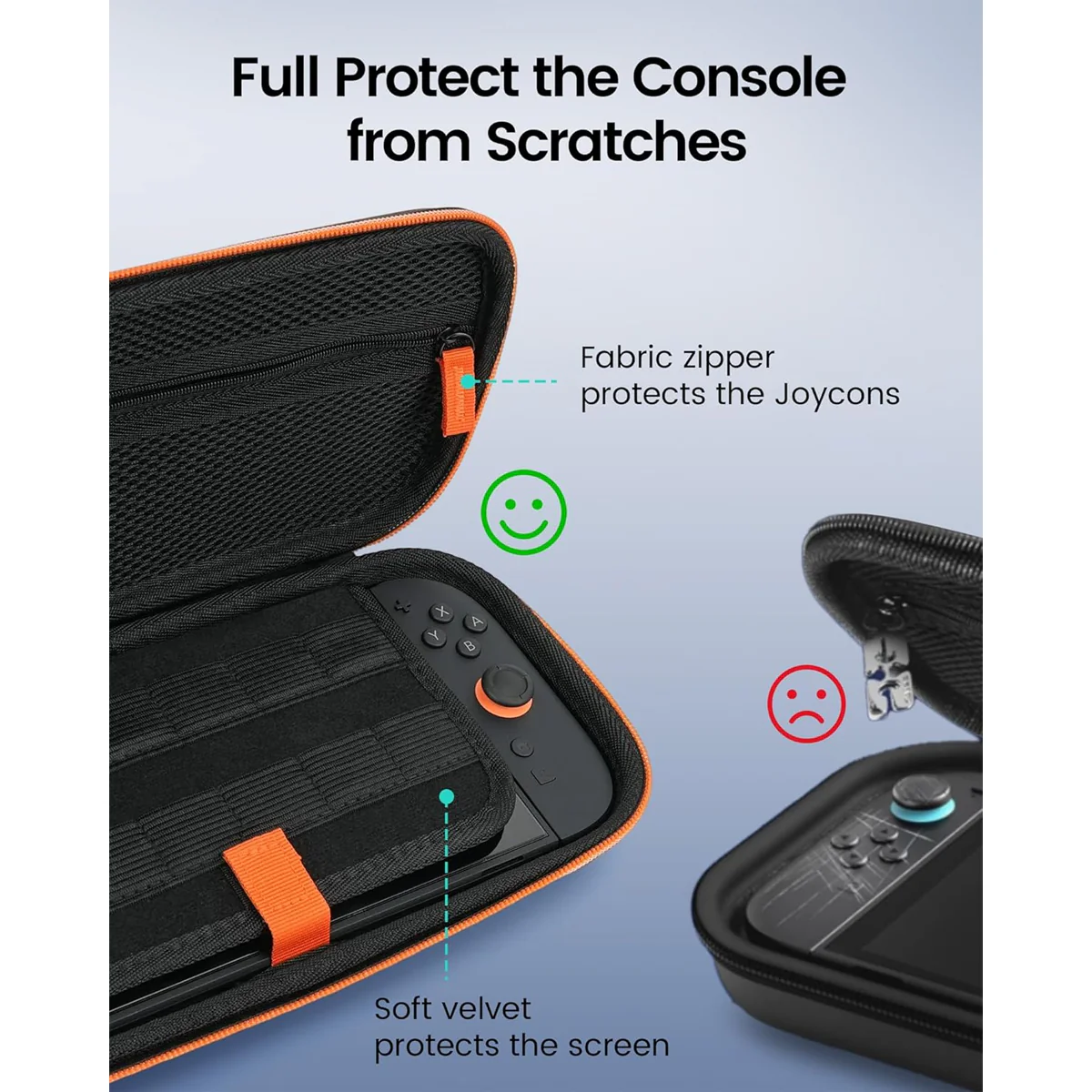Transnovo Cross-grain PU leather Travel Carrying Case for Nintendo Switch 2 (Black) (NS2-CC07-1) - Image 4