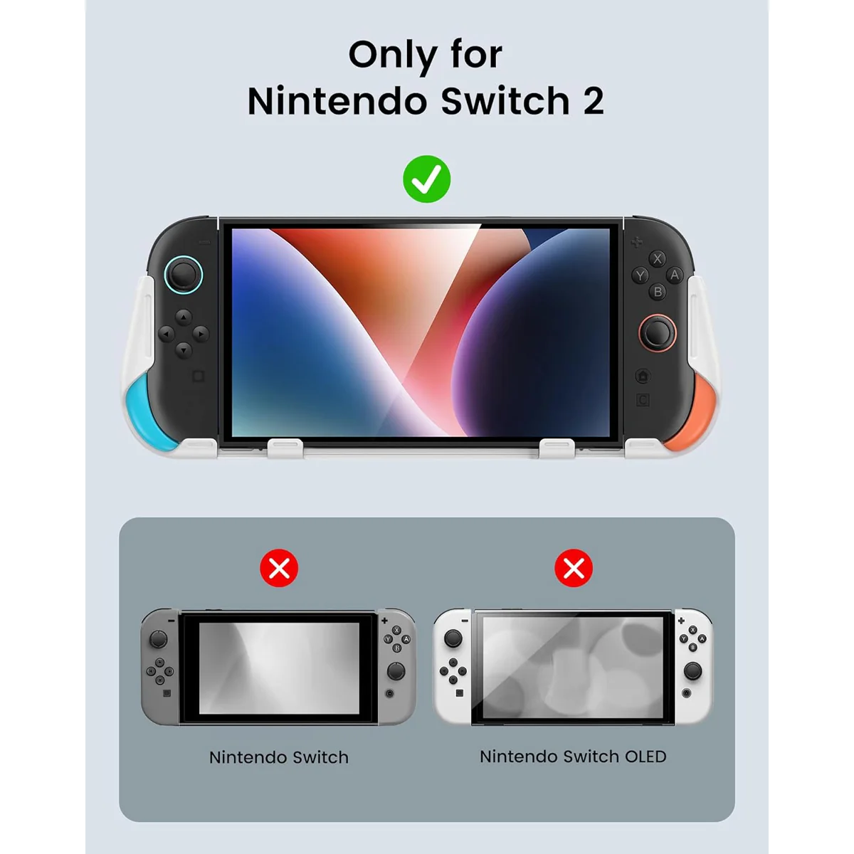 Transnovo Detachable Magnetic Protective Case with Stand for Nintendo Switch 2 (White) (NS2-CS01) - Image 8