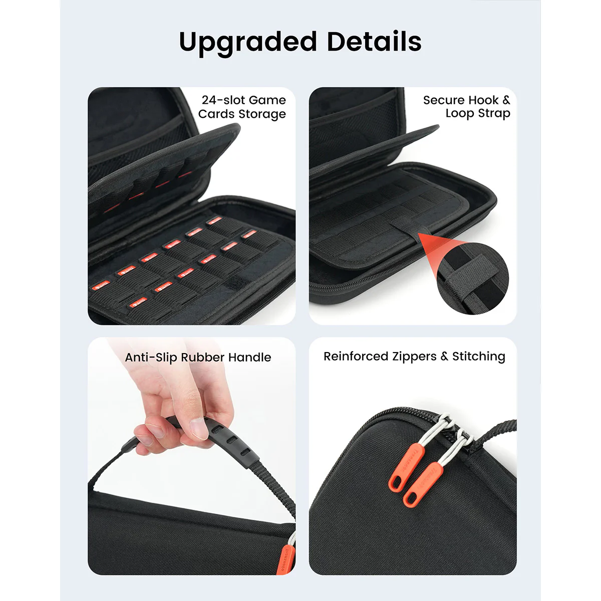 Transnovo Protective Hard Portable Travel Carrying Case for Nintendo Switch 2 (Black) (NS2-CC03) - Image 2