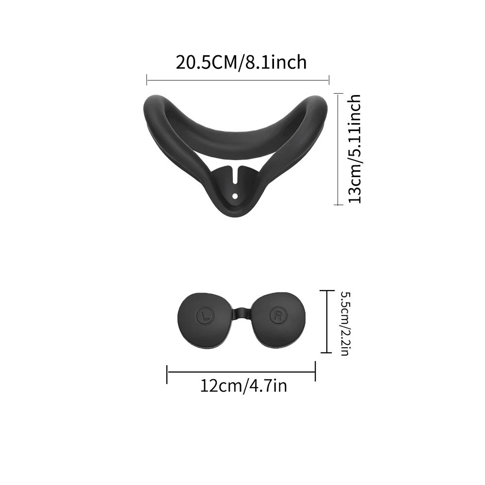 Transnovo RP4 4-in-1 VR Silicon Cover Set for Meta Quest 3S (Black) - Image 11