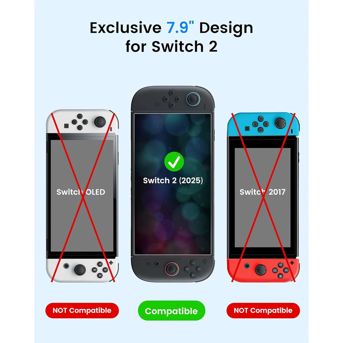 Transnovo Tempered Glass HD Screen Protector 3-Pack with Installation Tool for Nintendo Switch 2 (NS2-SP06-3) - Image 3