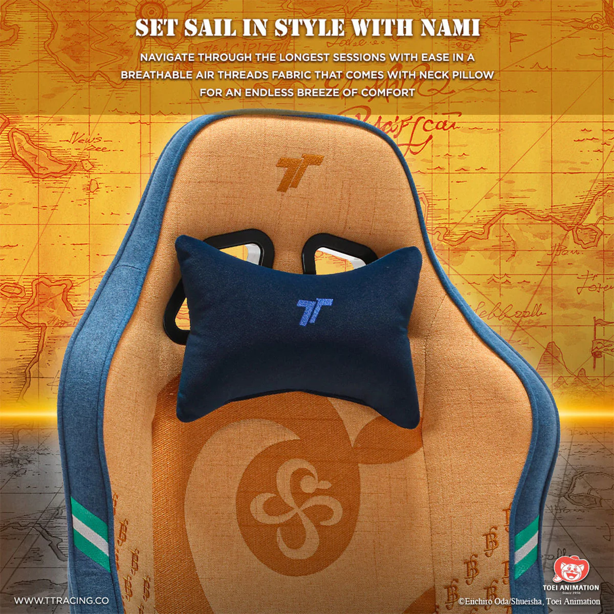 TTRacing Swift X 2020 Air Threads Fabric Gaming Chair - Nami Edition - Image 4
