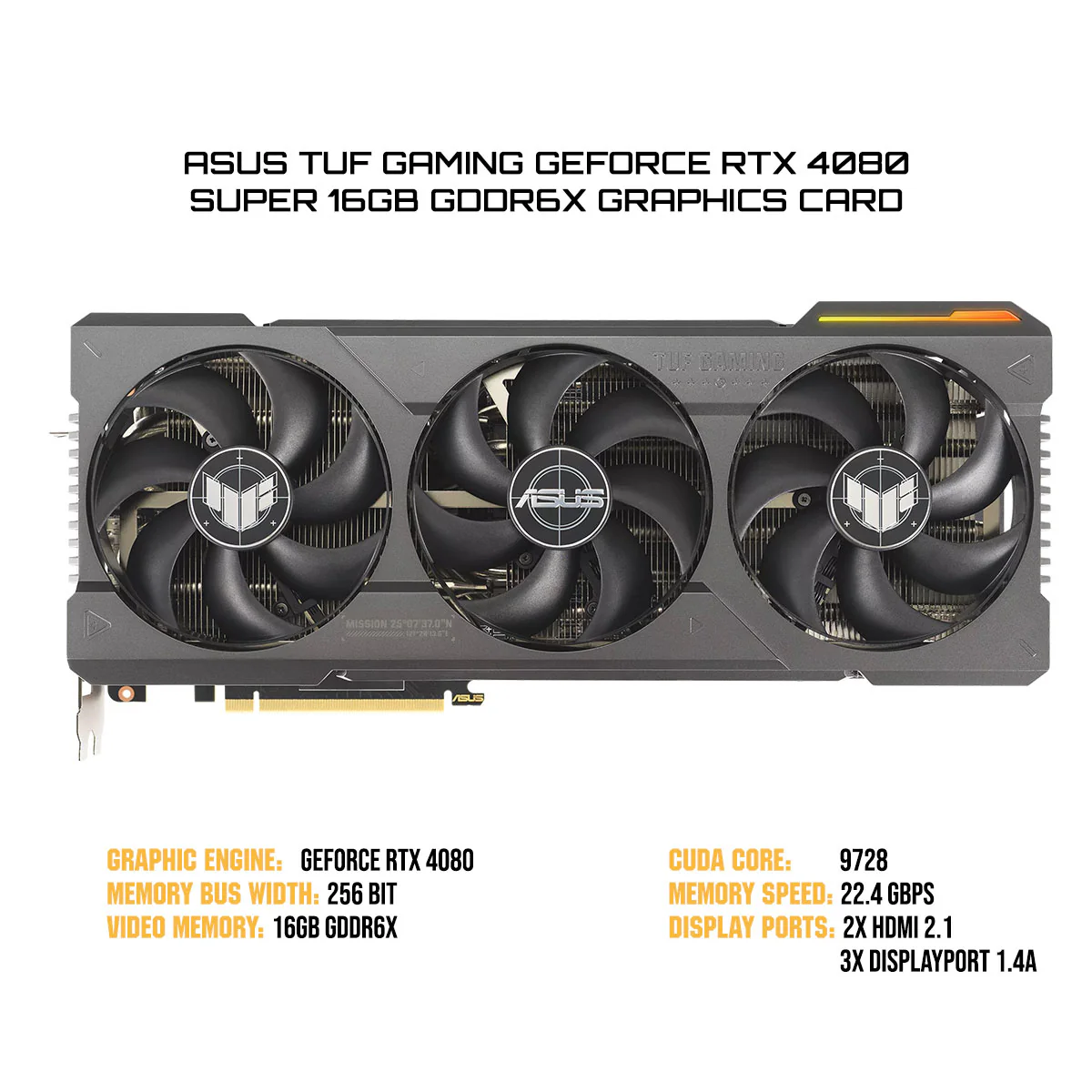 Asus TUF Gaming GeForce RTX 4080 Super 16GB GDDR6X Graphics Card