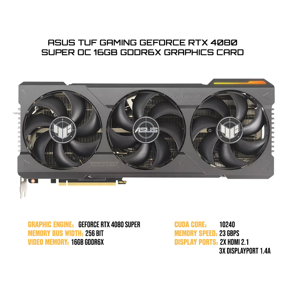 Asus TUF Gaming GeForce RTX 4080 Super OC 16GB GDDR6X Graphics Card