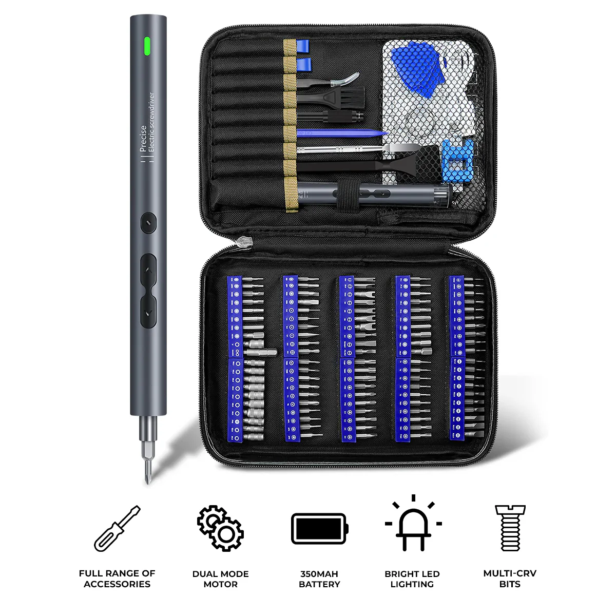 UF Tools 120-in-1 Precision Electric Screwdriver Set (w/ Cloth Bag) (NO-882039) - Image 13