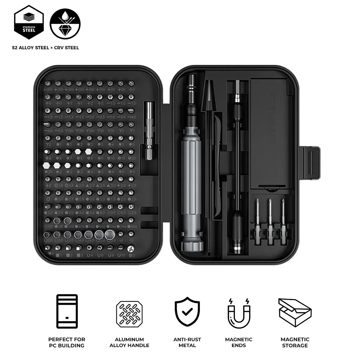 UF Tools 150-in-1 Multi-Functional Precision Screwdriver Set (w/ Aluminum Alloy Handle) (UF-840150)