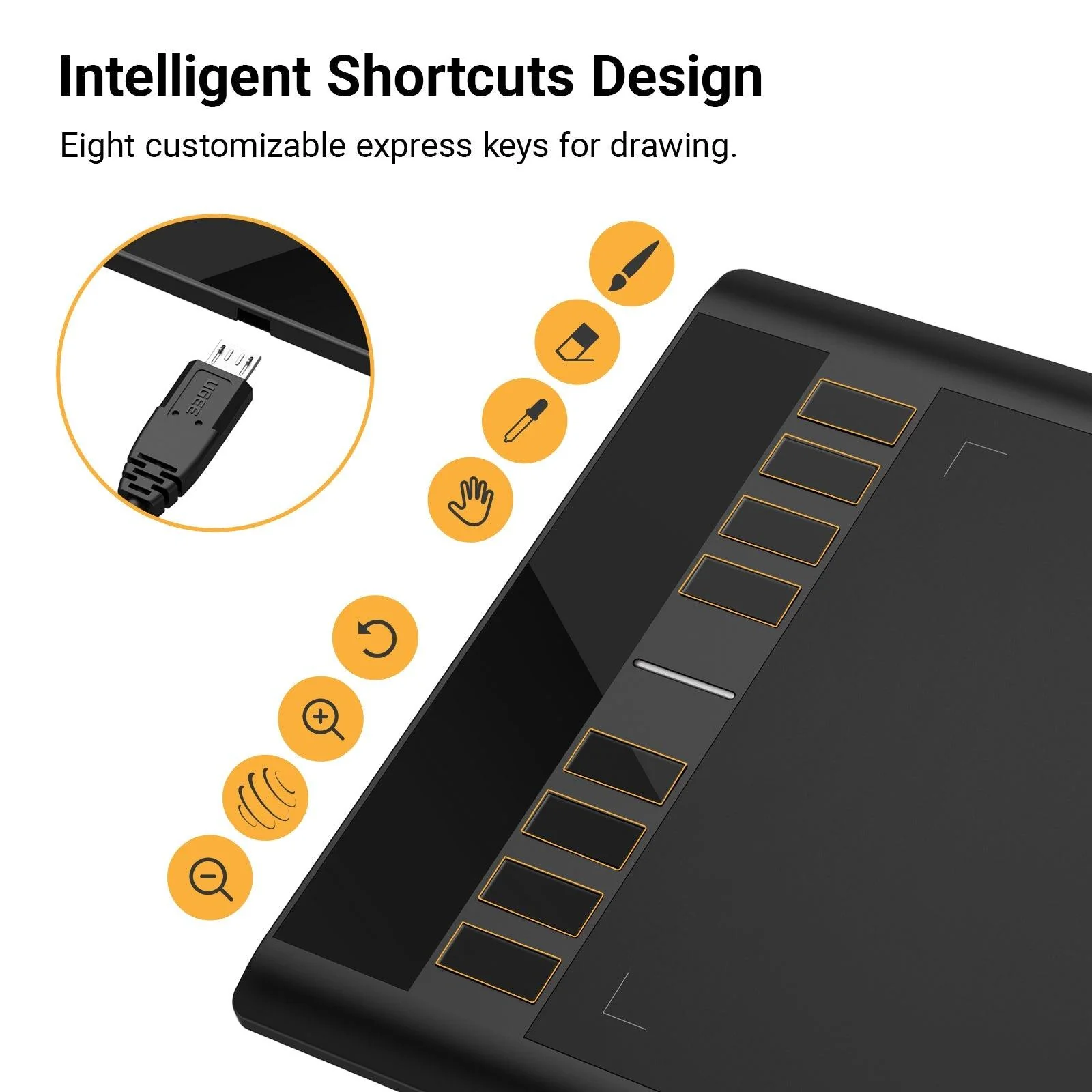Ugee M708 10" Pen Tablet (Black) - Image 8