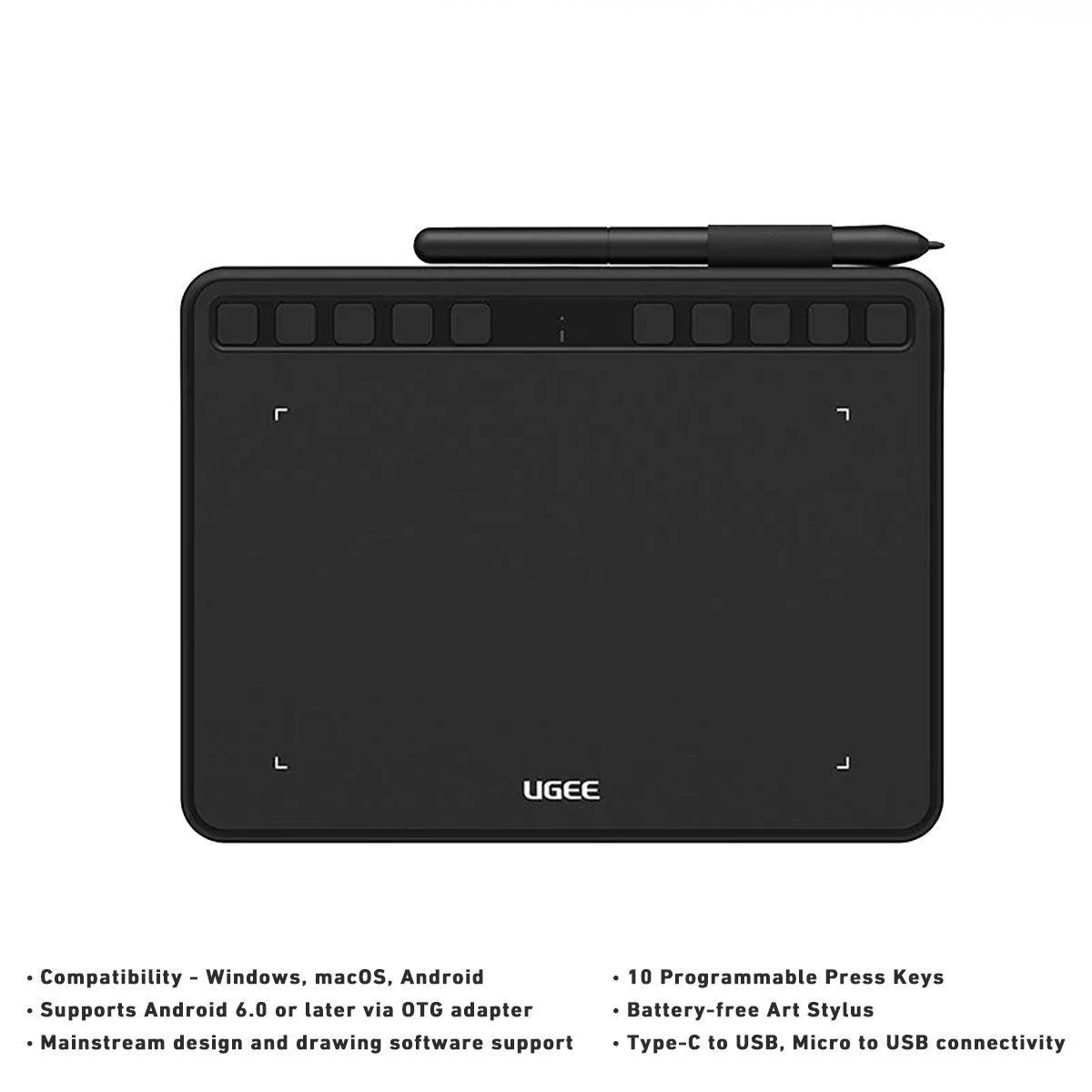 Ugee S640 6.3" Pen Tablet (Carbon Black)