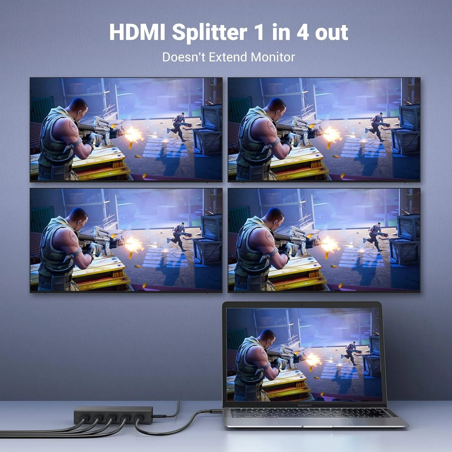 Ugreen 1 In 4 Out HDMI Splitter (CM570/90514) - Image 2