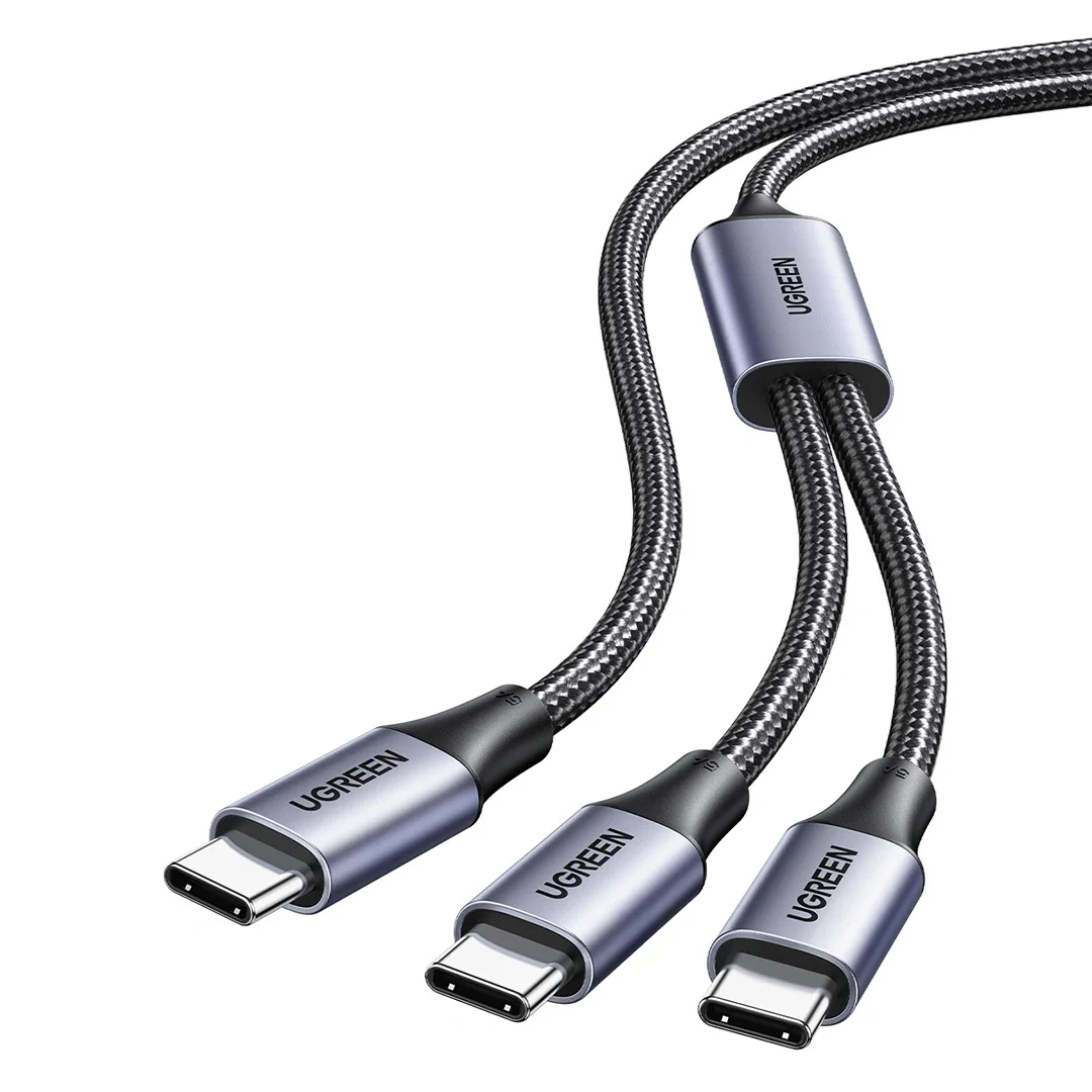 Ugreen 100W 2-in-1 USB-C to 2xUSB-C PD Fast Charging Cable - 1.5m (US561/35087) - Image 2