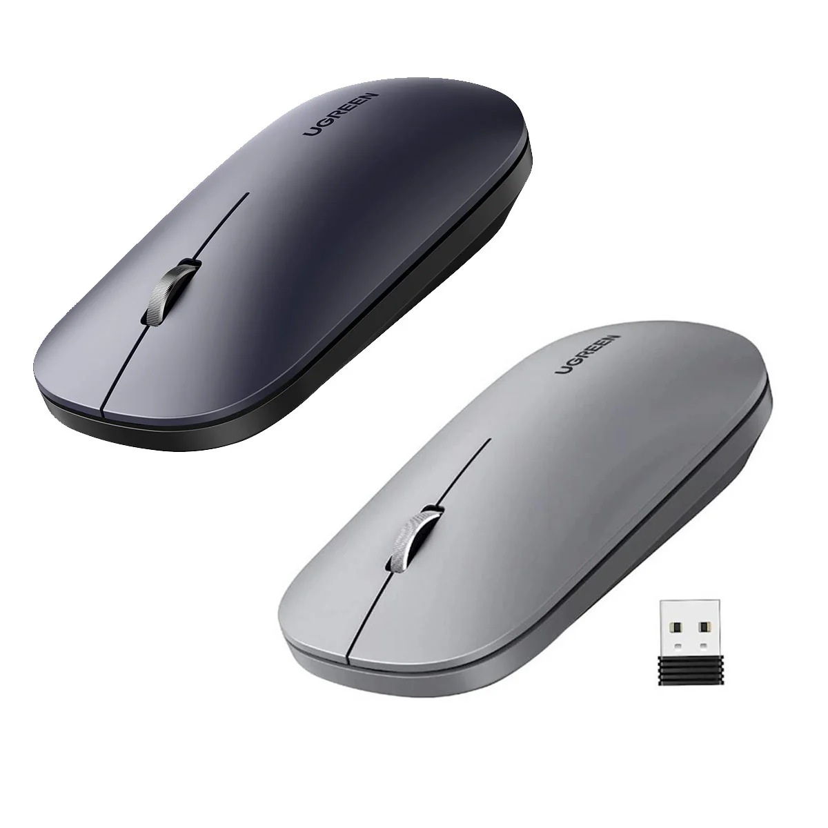 UGreen 2.4GHZ & BT Portable Wireless Mouse (Black, Grey)
