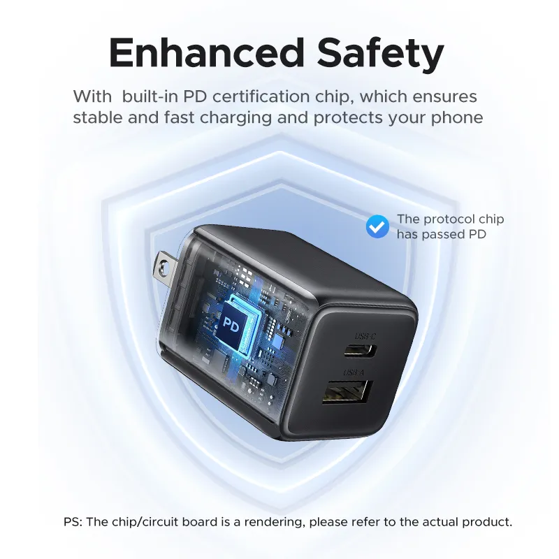 Ugreen 2-Port USB-A + USB-C 20W GaNInfinity Fast Charger (X514/55533) - Image 7