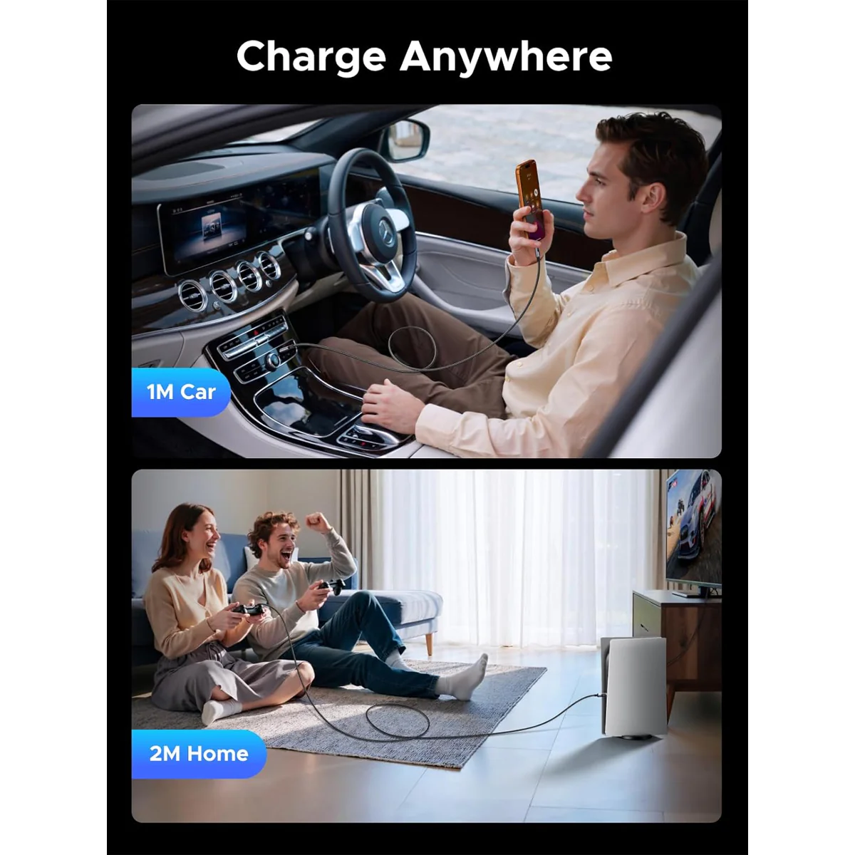 Ugreen 240W USB-C to USB-C PD Fast Charging Cable - (1m, 2m, 3m) (L530/65866, 65867, 65868) - Image 9