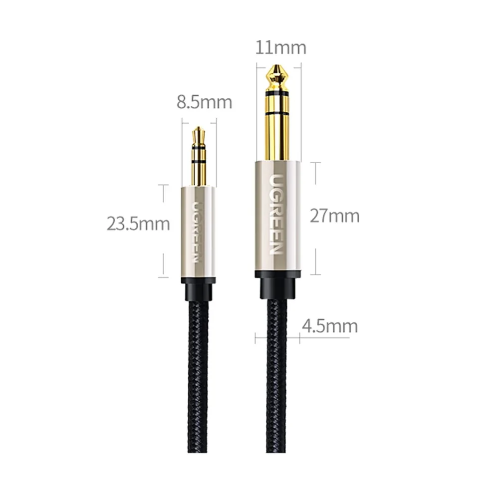 Ugreen 3.5mm Male To 6.35mm TRS Stereo Audio Cable - 3M (Gray) (AV127/10629) - Image 4
