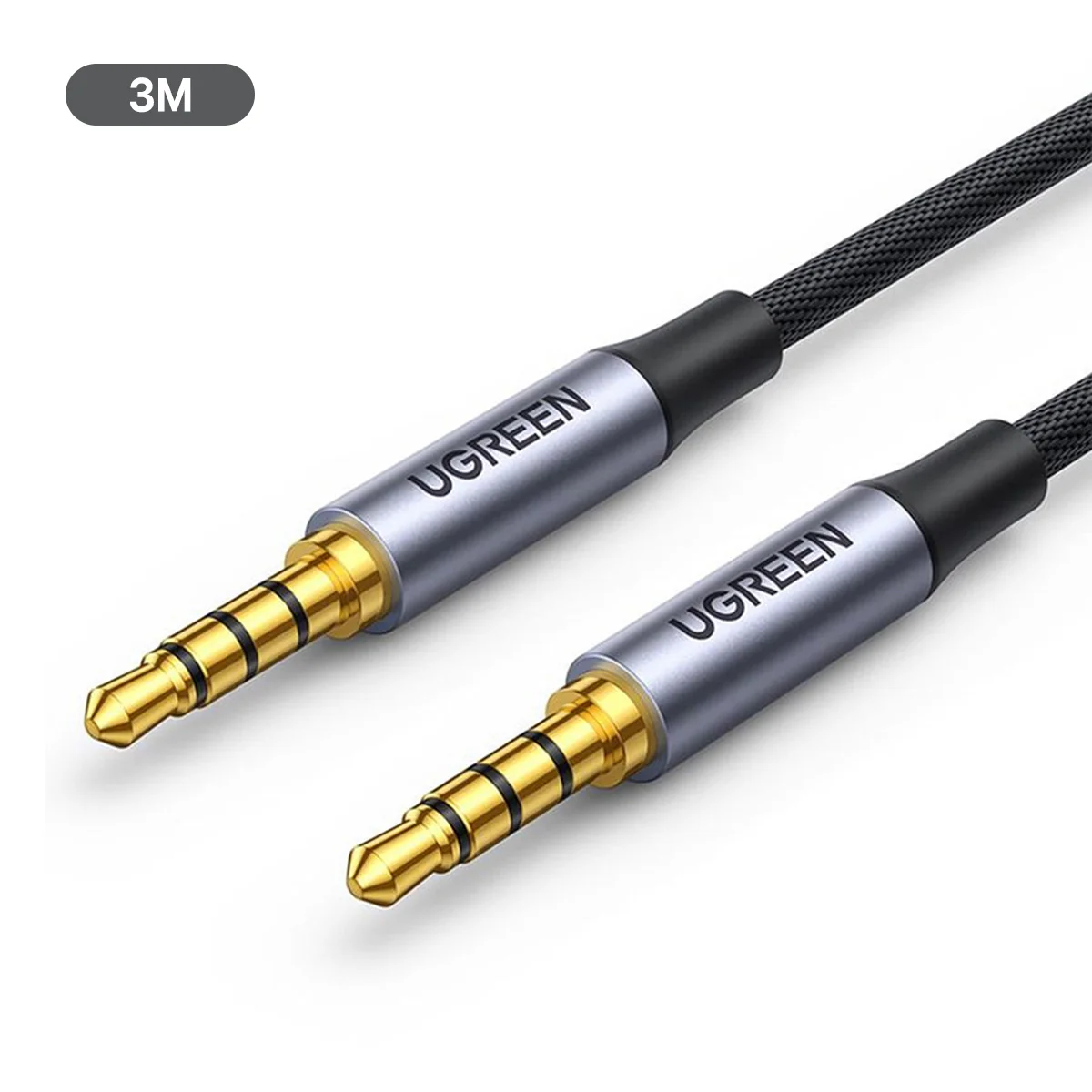 Ugreen 3.5mm Male To Male Audio Cable - (1m, 1.5m, 2m, 3m) (Gray) - Image 11