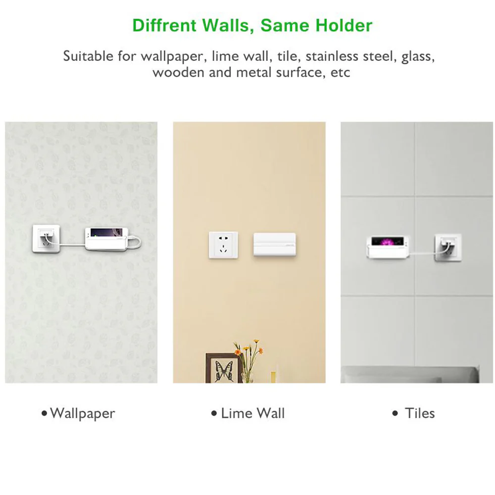UGreen Adhesive Wall Mount Cellphone Charging Holder (White) (LP108/30394) - Image 4