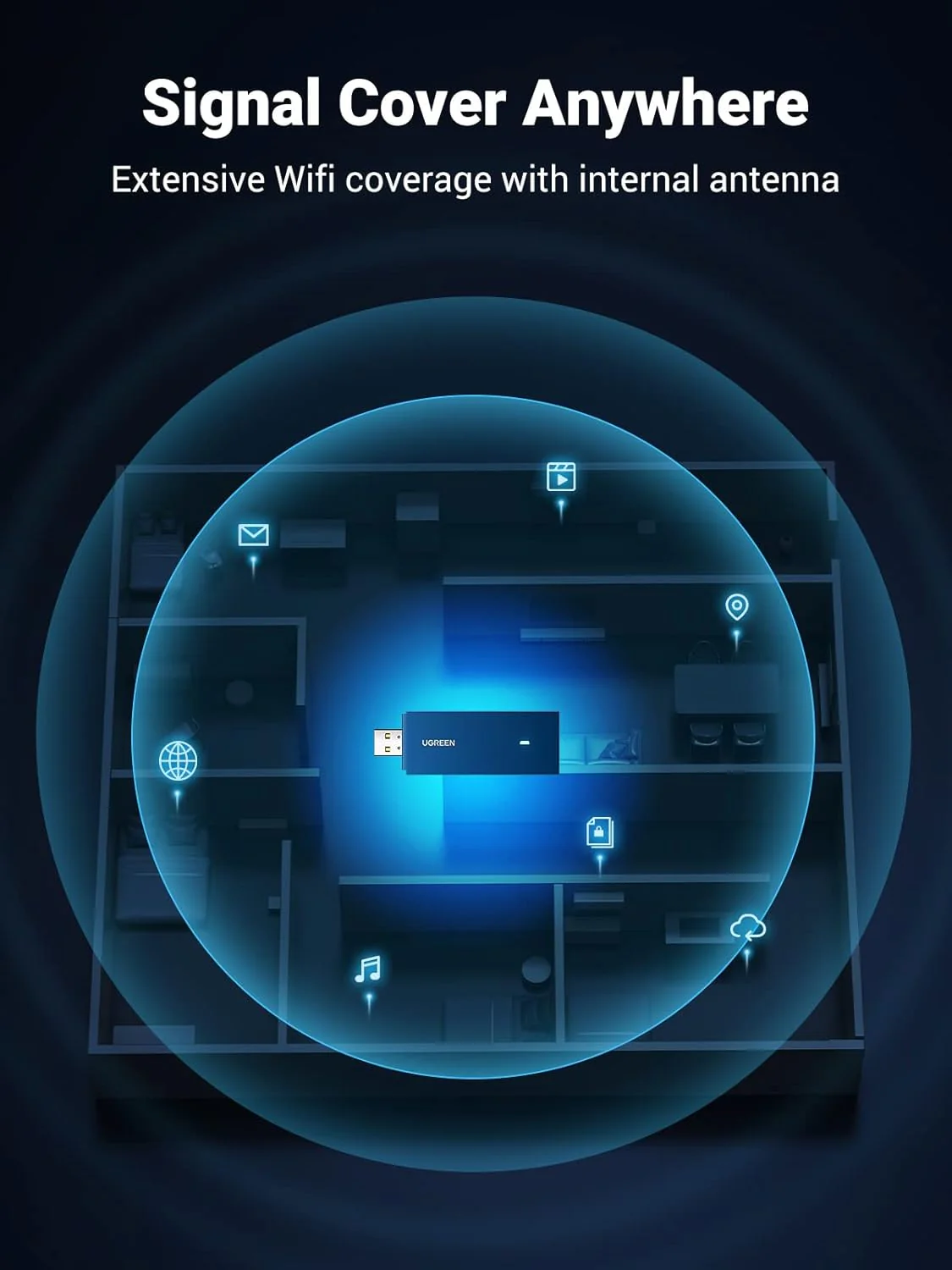 Ugreen AX1800 WiFi 6 Dual-Band Wireless Adapter (CM499/90340) - Image 4