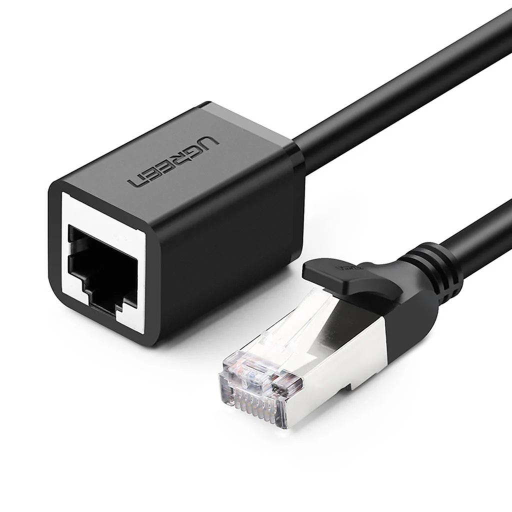 Ugreen Cat6 F/UTP Male to Female Ethernet Extension Cable - 1m (Black) (NW112/11279) - Image 3
