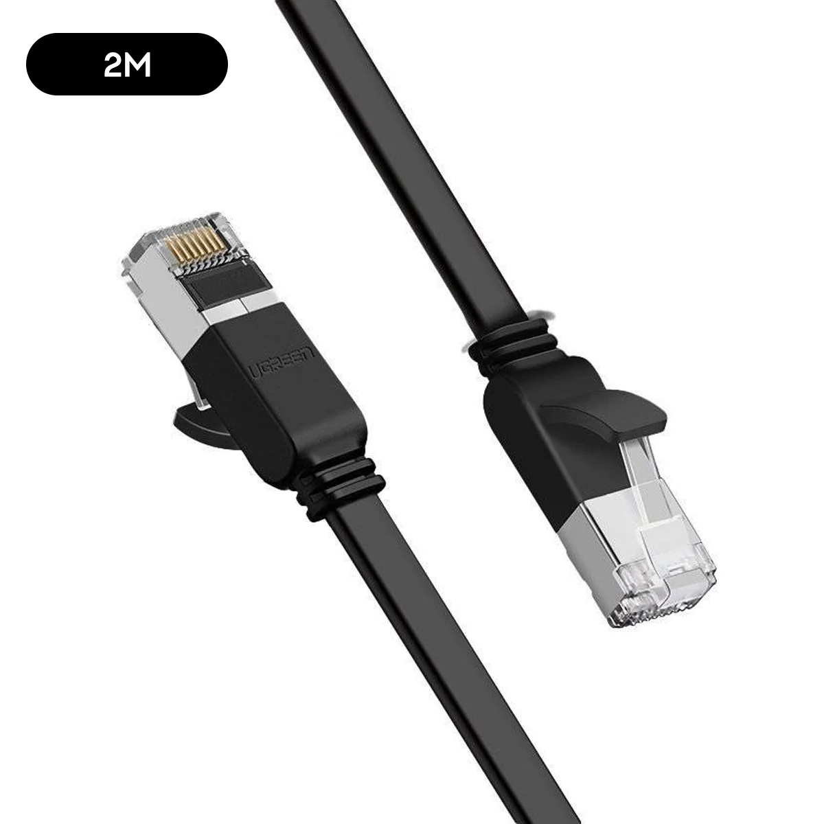 UGreen Cat6 UTP Flat Ethernet Pure Copper Cable (Black) (1M, 2M) - Image 7