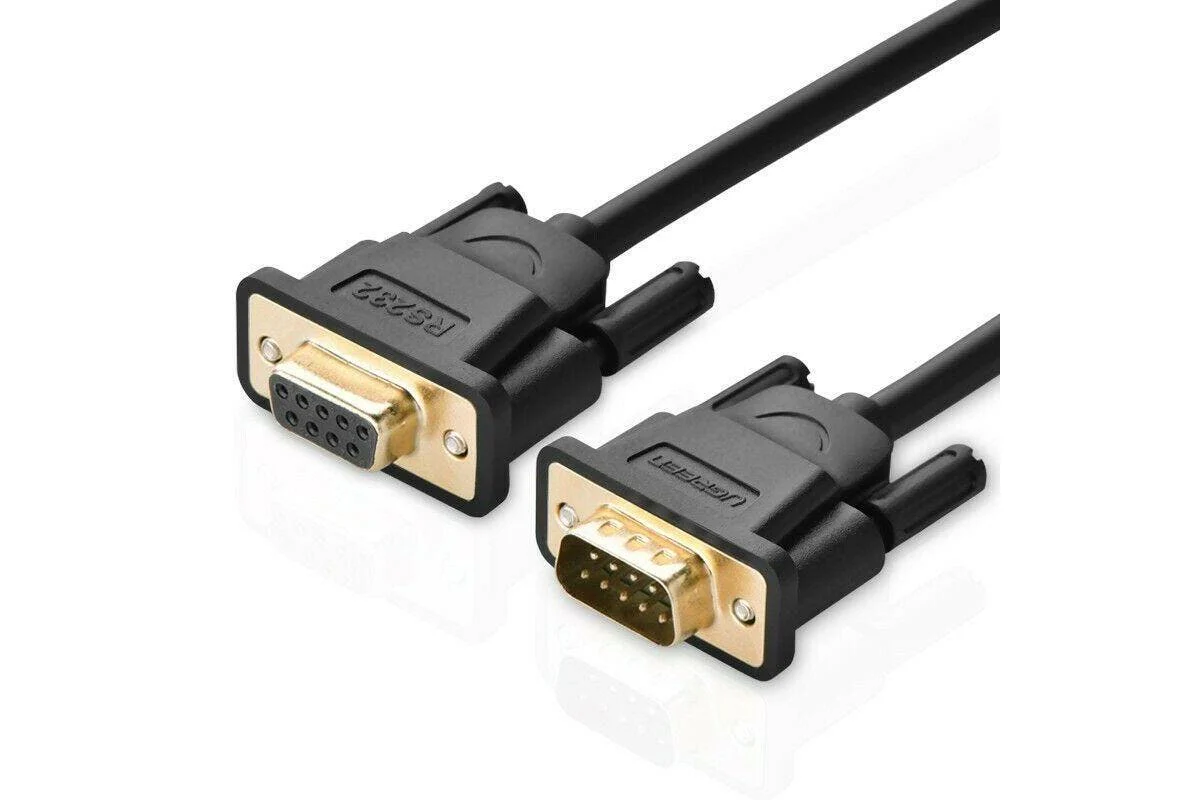 UGreen DB9 RS-232 Male To Female Adapter Cable - 1.5M (DB101/20145)