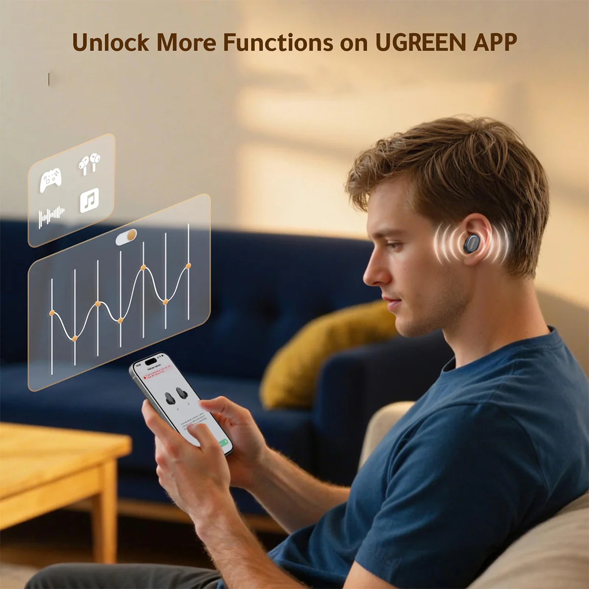 Ugreen Dots True Wireless Earbuds (Black, White) (WS220/75628, WS220/75627) - Image 7