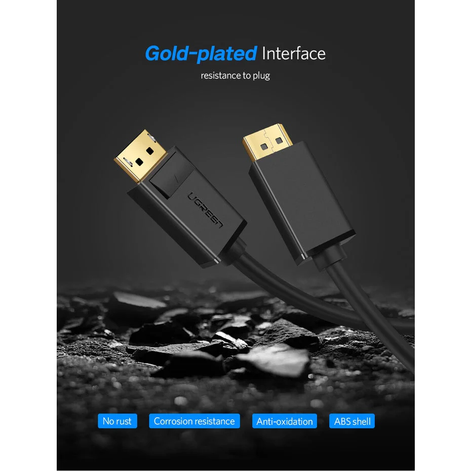 Ugreen DP 1.2 Male to Male Cable - 1m (Black) (DP102/10244) - Image 6