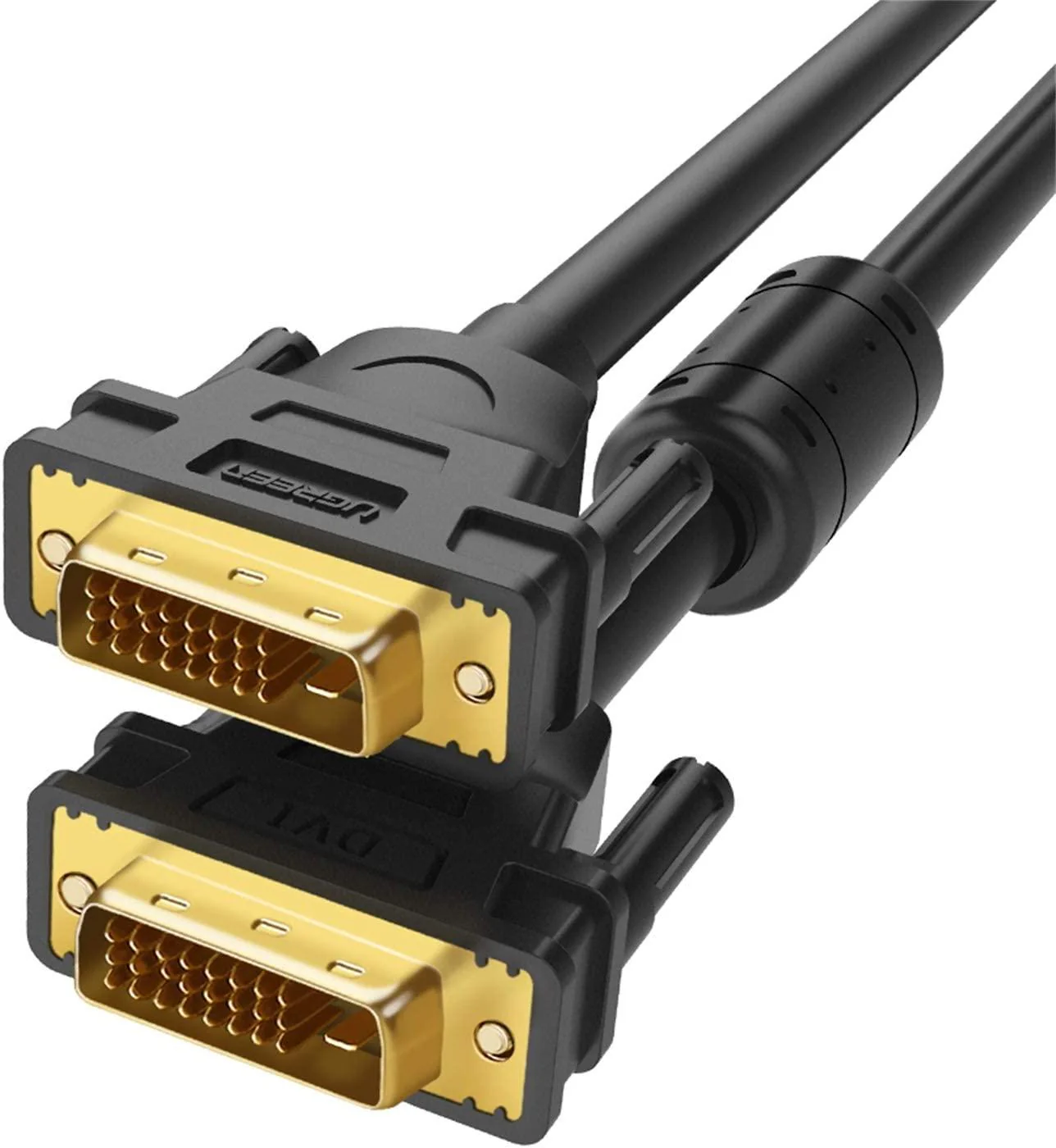 UGREEN DVI (24+1) Male To Male Cable Gold Plated 1.5M (Black) (DV101/11606) - Image 3