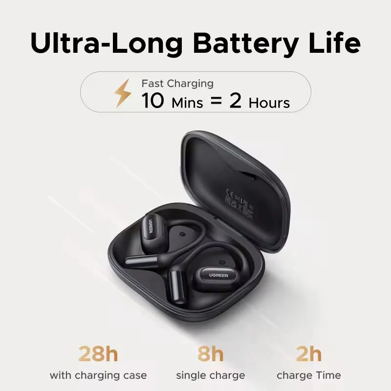 Ugreen FitBuds True Wireless Earbuds (Black, White) - Image 4