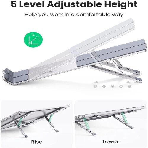 UGreen Foldable Holder For Laptop Height Adjustment (Silver) (LP451/40289) - Image 4
