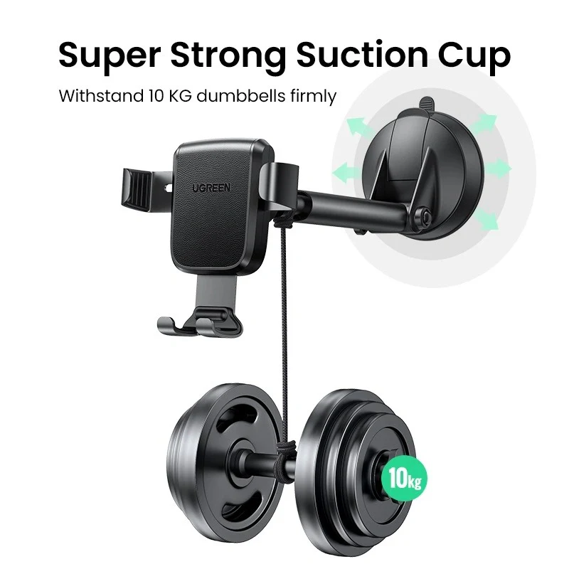 Ugreen Gravity Phone Holder with Suction Cup (Black) (LP200/60990B) - Image 6