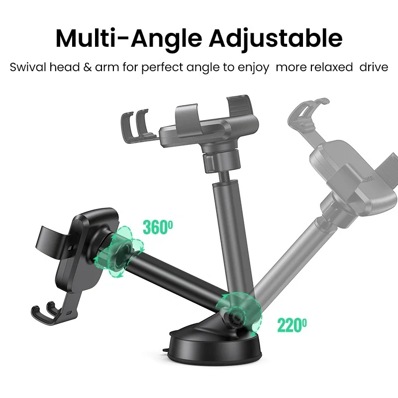 Ugreen Gravity Phone Holder with Suction Cup (Black) (LP200/60990B) - Image 8
