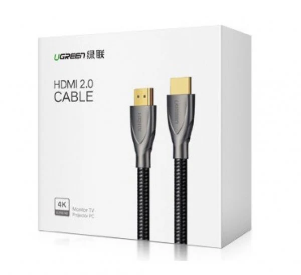 UGreen HDMI 2.0 Male To Male Carbon Fiber Zinc Alloy Cable - 5M (Gray) (HD131/50110) - Image 2