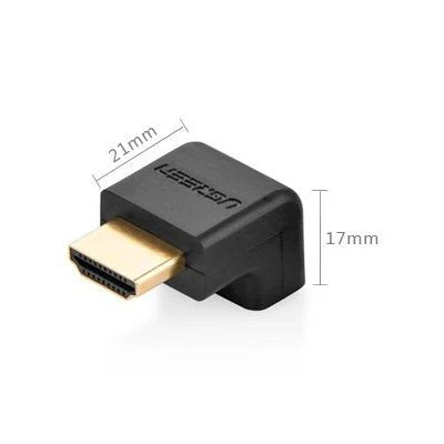 Ugreen HDMI 4K Male to Female Down-Angled Adapter (HD112/20109) - Image 2
