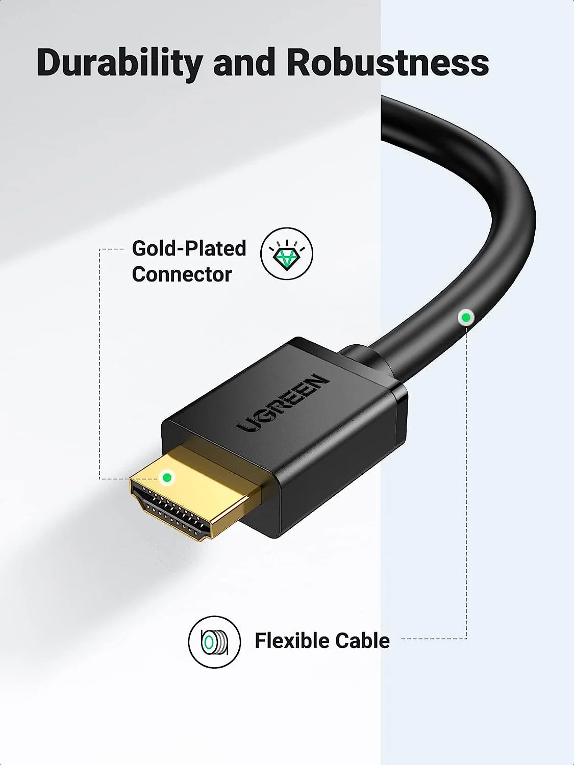 UGreen HDMI To DVI Cable - 1m (Black) (HD106/30116) - Image 3