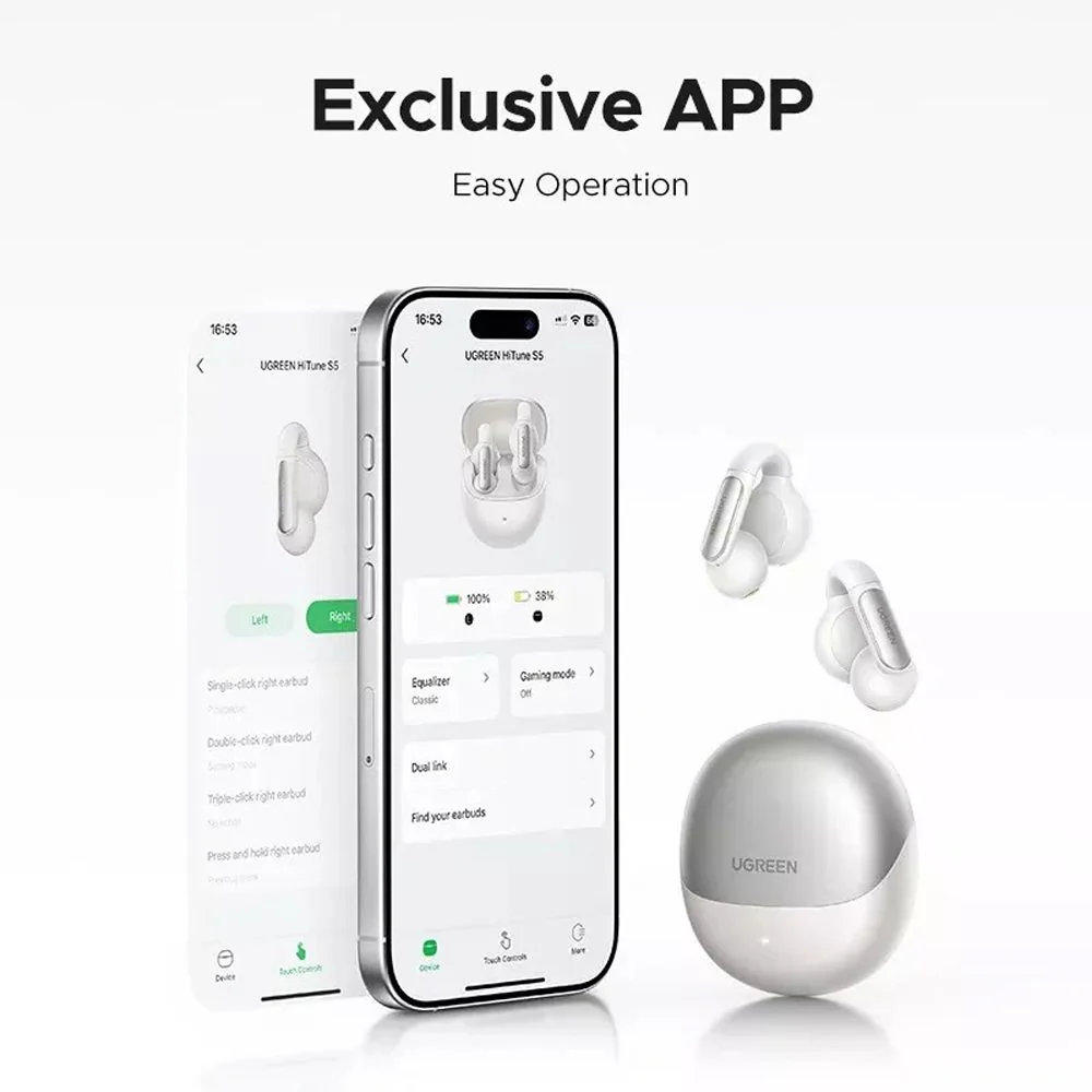Ugreen Hitune S5 True Wireless Earbuds (Black, White) - Image 6