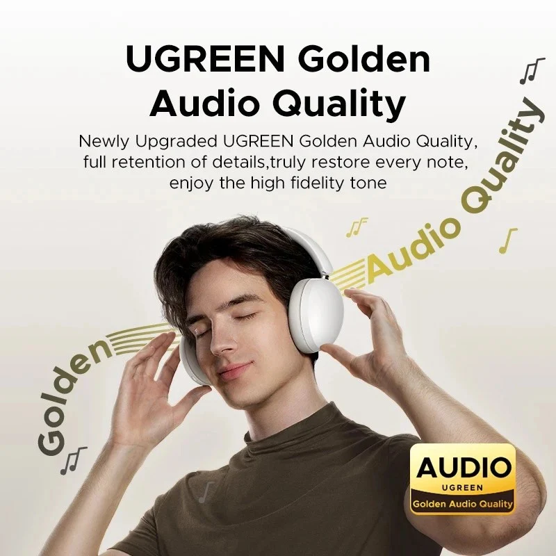 Ugreen HiTune Studio Max2 Headphones (Black, Light Grey) - Image 2